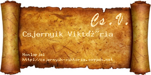 Csjernyik Viktória névjegykártya