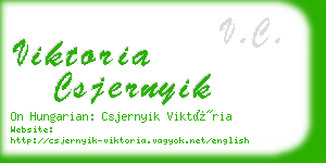 viktoria csjernyik business card